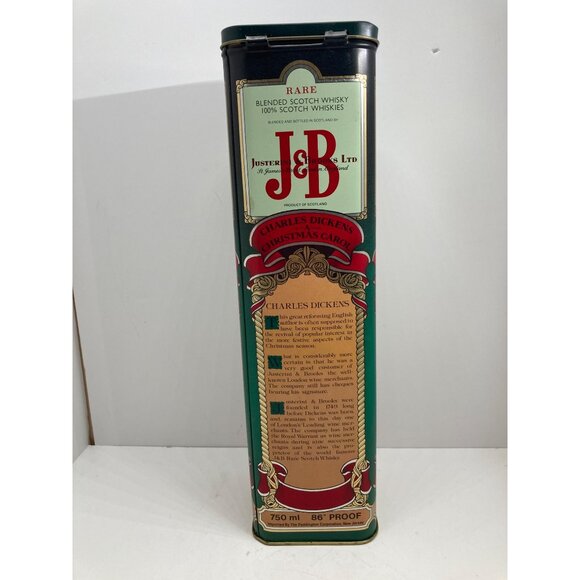 Vintage J&B Whiskey Charles Dickens Christmas Carol Tin - Picture 4 of 8